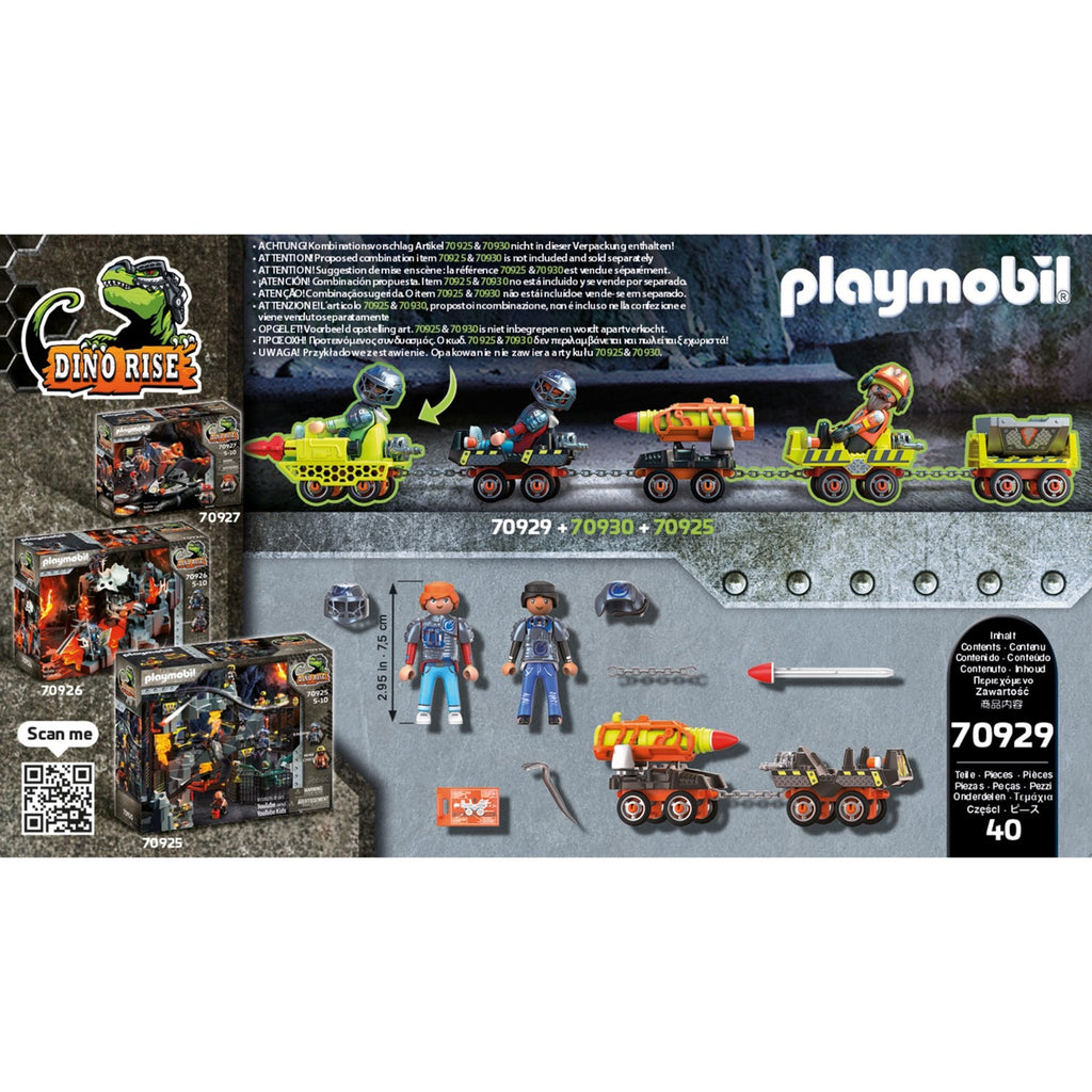 Playmobil dino rise dino mine raket kart - 70929