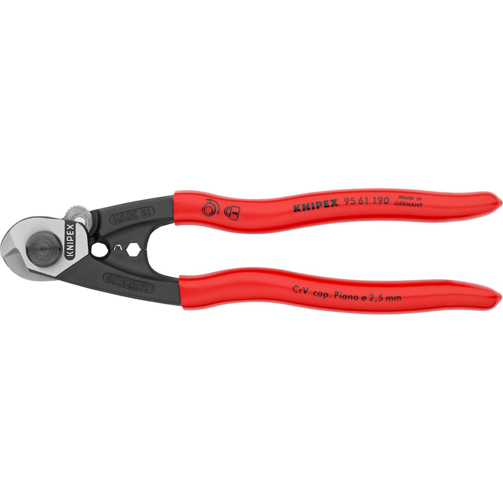 Knipex 95 61 190 staaldraadschaar gepol kunststof 190mm