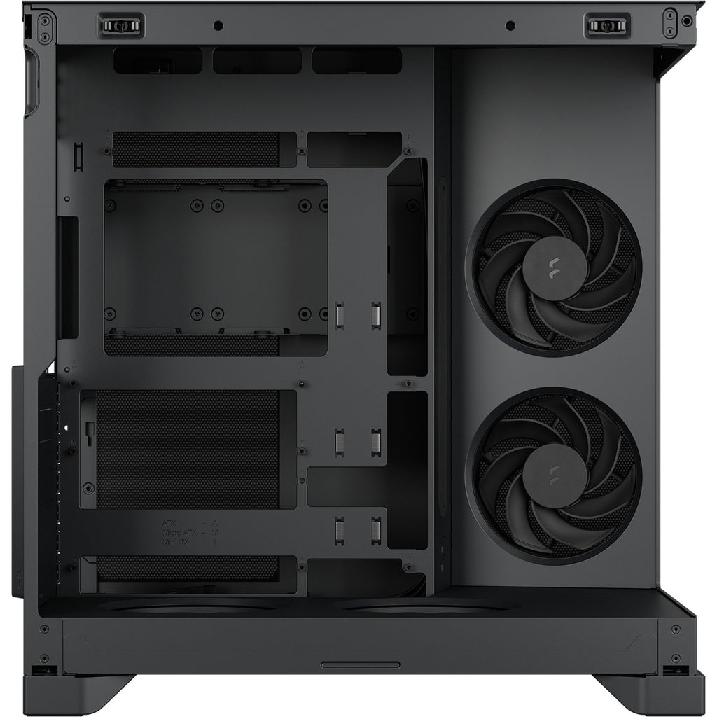 Fractal design pop 2 vision midi tower behuizing (zwart | 1x usb-a | 1x usb-c | tempered glass)