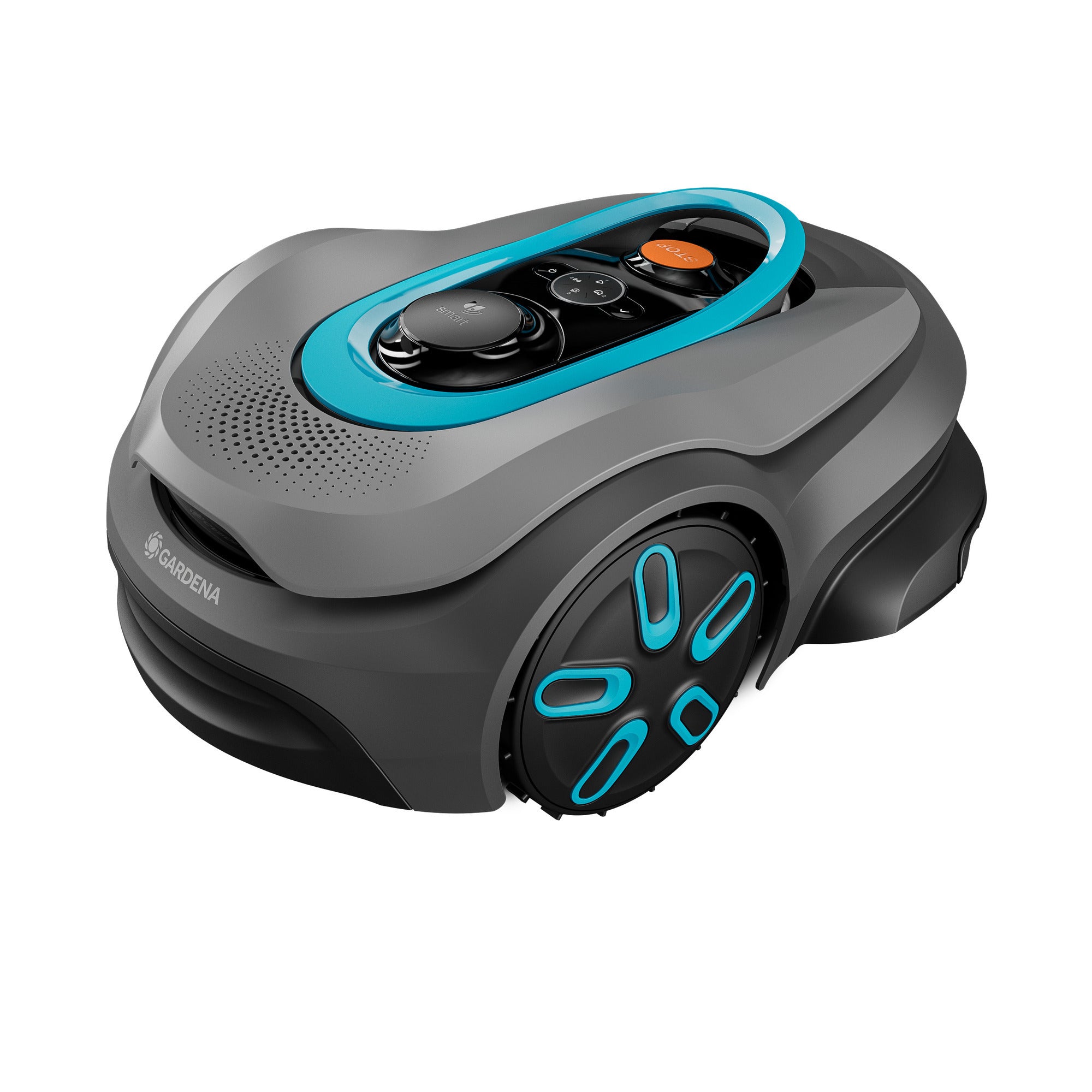 Gardena smart sileno sense 600 m² robotmaaier (grijs turquoise, 19942-26, li-ion accu + basisstation inbegrepen, grensdraadvrije technologie)