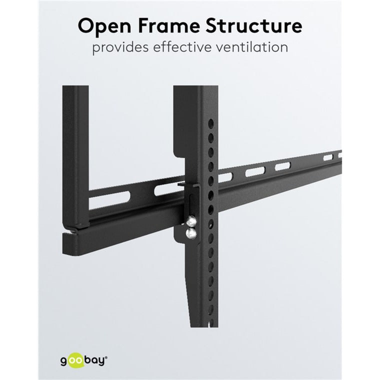 Goobay tv wall mount fixed 43 - 100 inch (109 - 254 cm), max. 70 kg wandmontage (zwart)