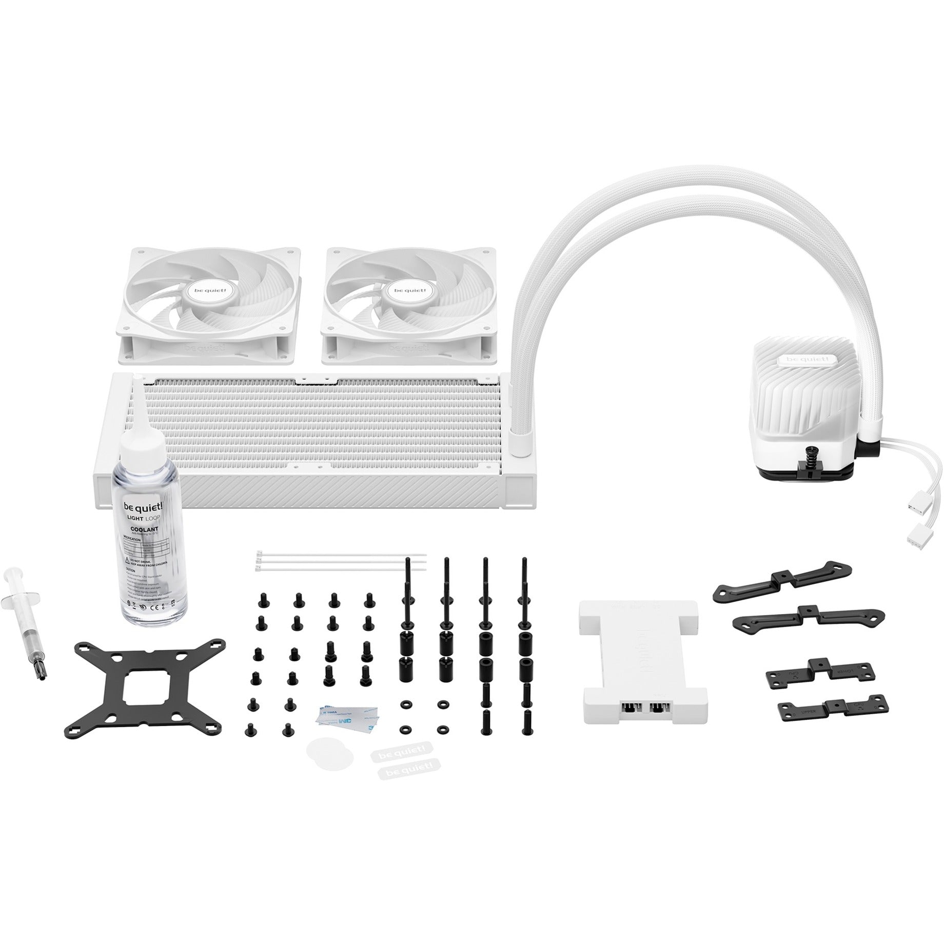 Be quiet! light loop 240 argb waterkoeling (wit, 4-pins pwm fan-connector)
