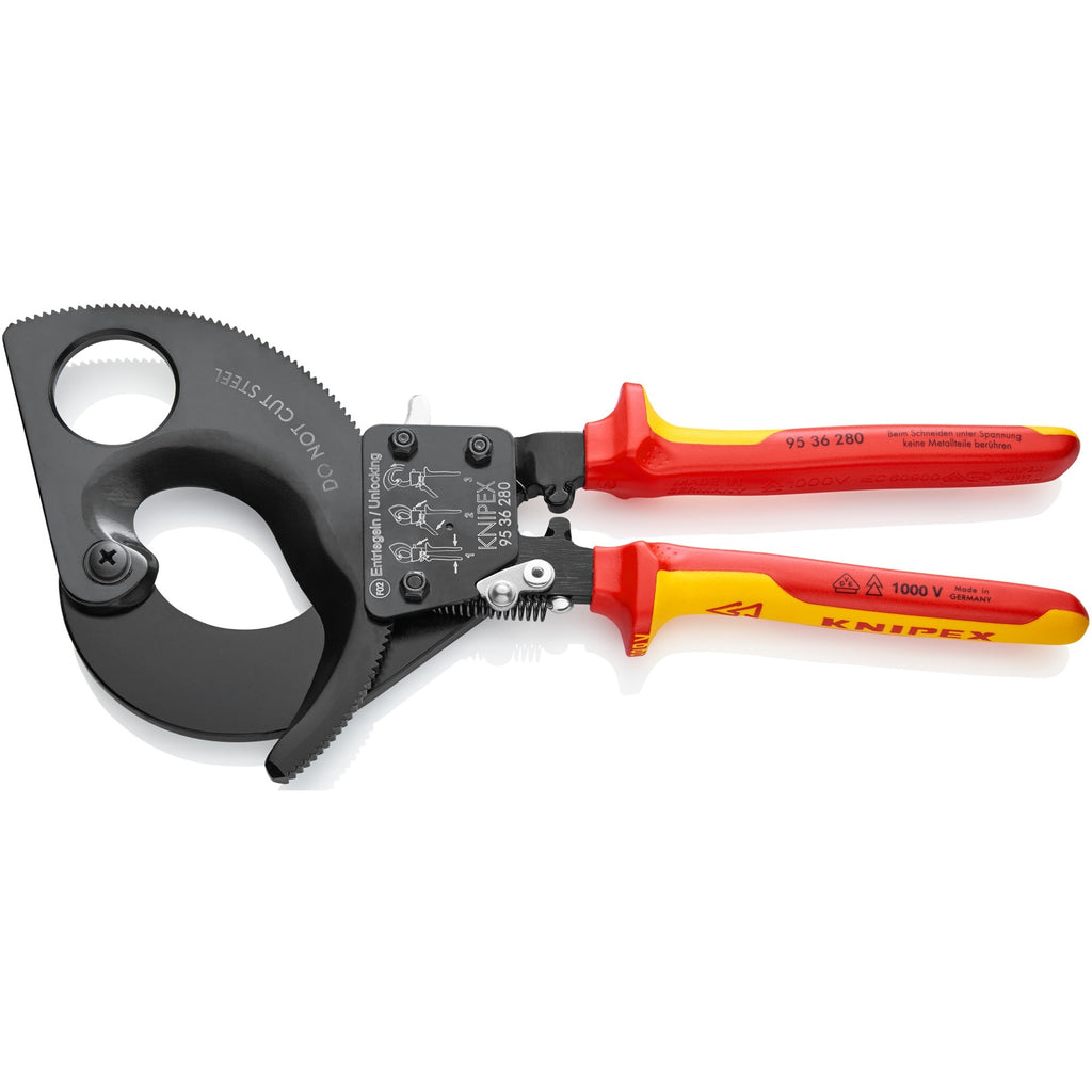 Knipex kabelschaar met ratelprincipe 9536280 kniptang
