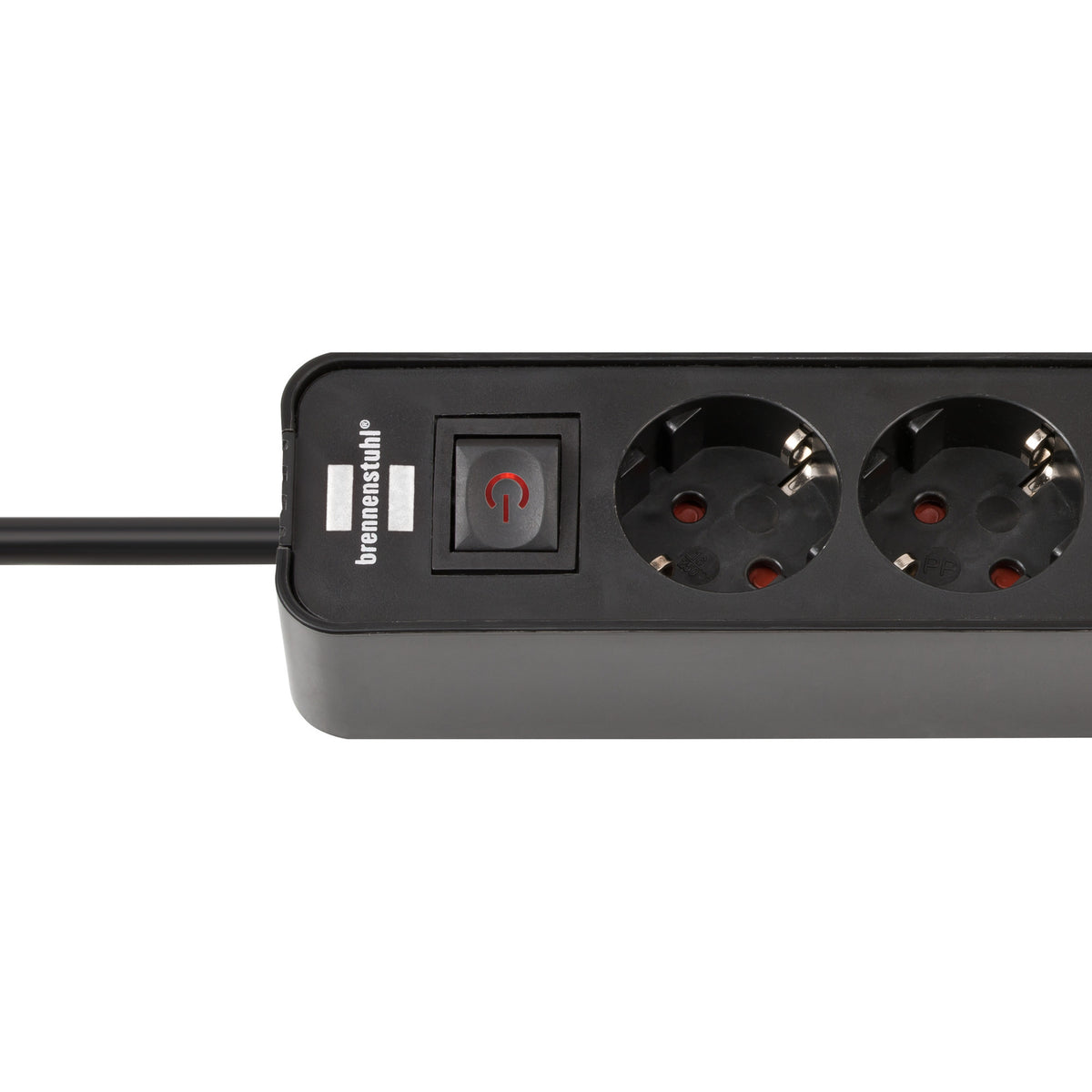 Brennenstuhl ecolor 4-voudige stekkerdoos met 2 usb-laadaansluitingen (zwart, 4x stekker, 2x usb-c, 2x usb-c)