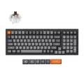 Keychron k4 max-b3, toetsenbord (zwart, us lay-out, super brown, 96%, rgb, double-shot pbt keycaps, bluetooth usb-c 2.4 ghz)