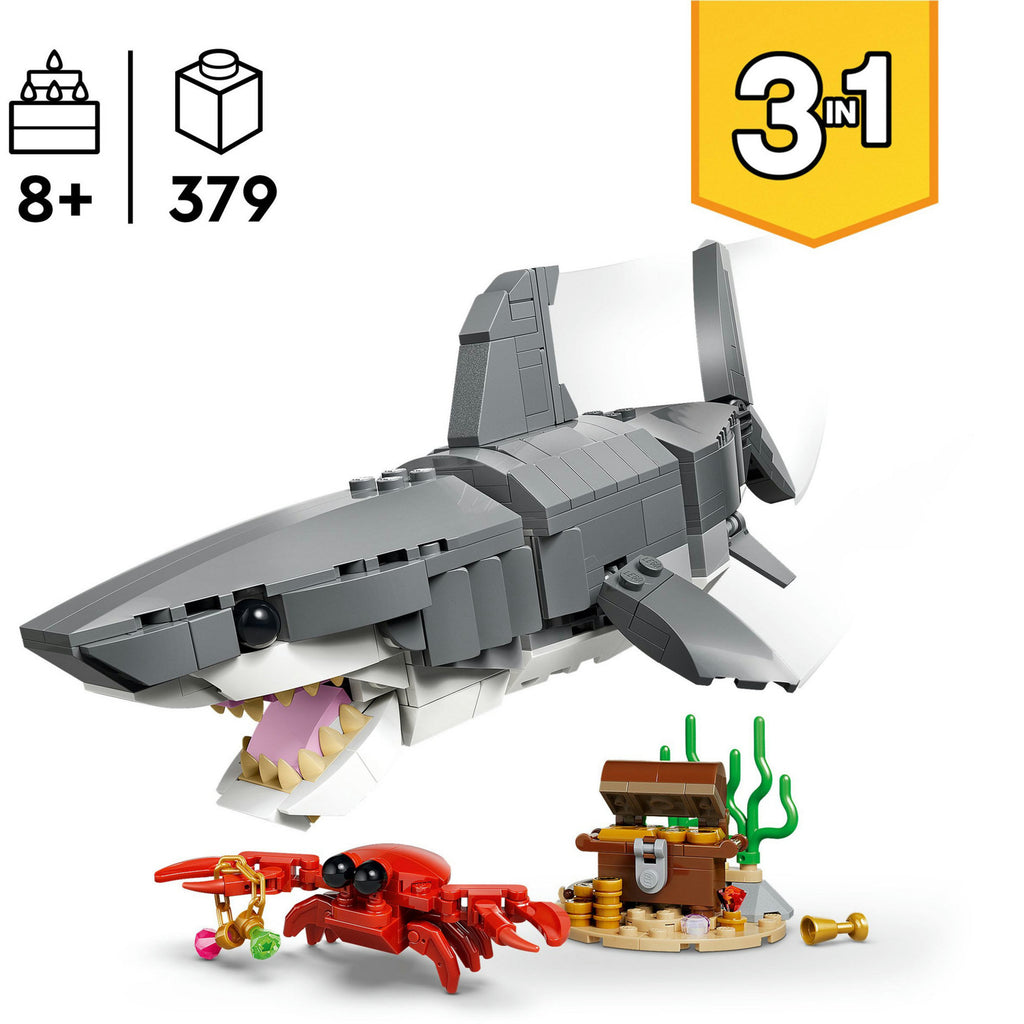 Lego creator 31381 woeste haai met schatkist
