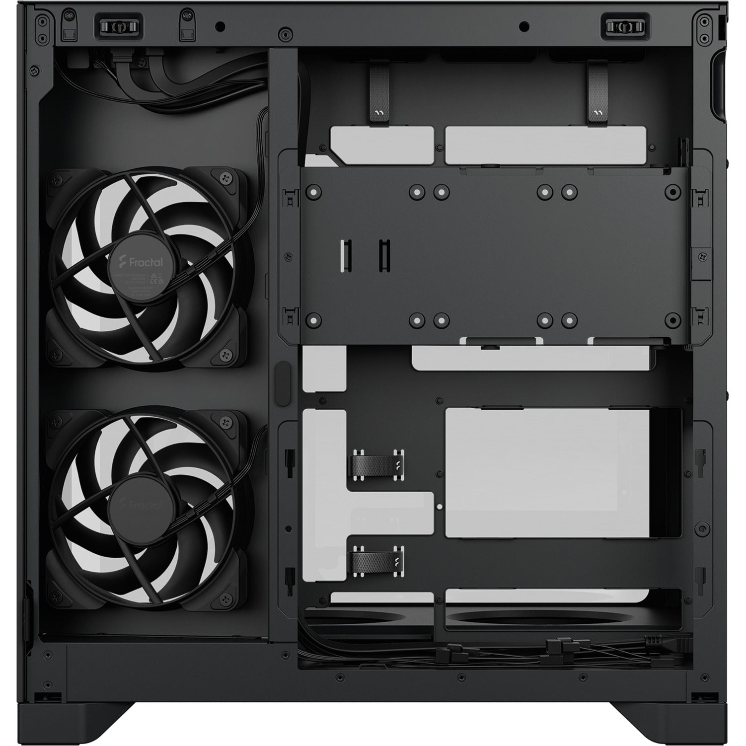 Fractal design pop 2 vision midi tower behuizing (zwart | 1x usb-a | 1x usb-c | tempered glass)