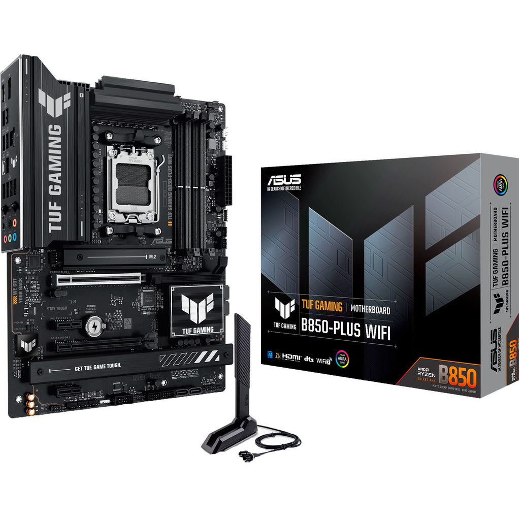 Asus tuf gaming b850-plus wifi socket am5 moederbord (raid, 2.5gb-lan, wi-fi 7, bt, sound, atx)