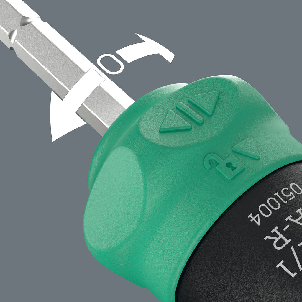Wera kraftform kompakt 20 ra-r, 6‑delig bitset (zwart groen)