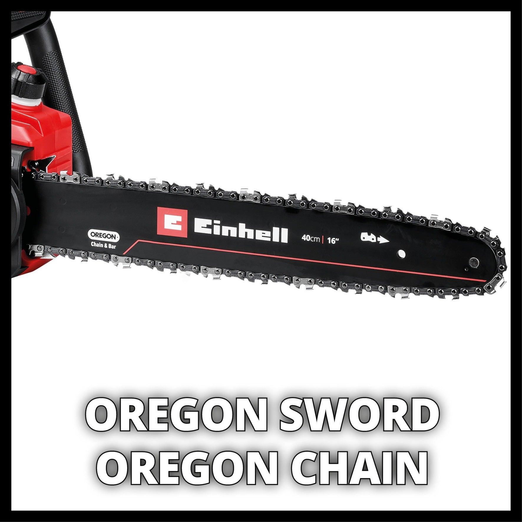 Einhell gp-lc 36 40 li bl-solo professional accu kettingzaag (rood zwart, accu en oplader niet inbegrepen)