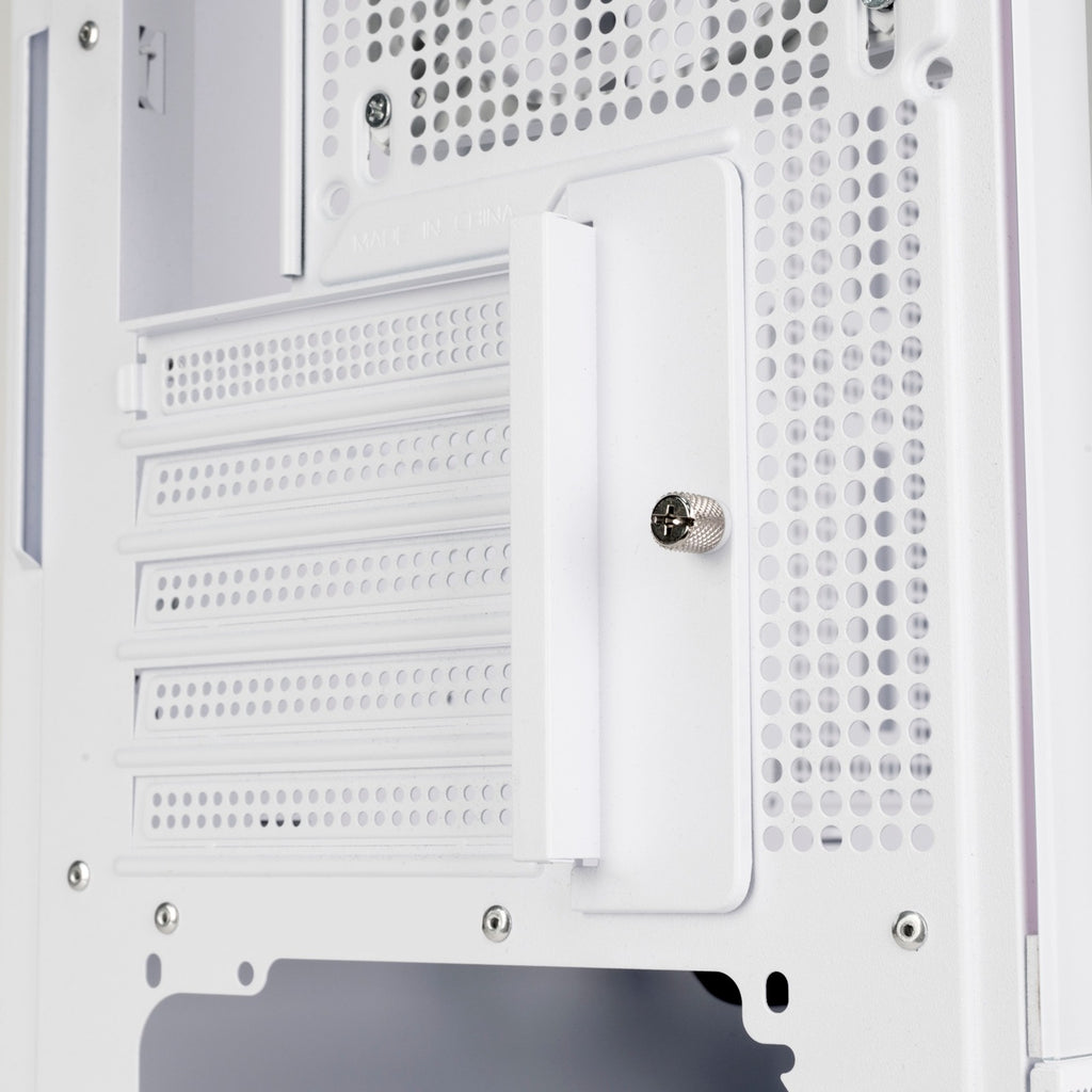 Silverstone lucid 04 mini tower behuizing (wit | 2x usb-a | 1x usb-c | rgb | tempered glass)