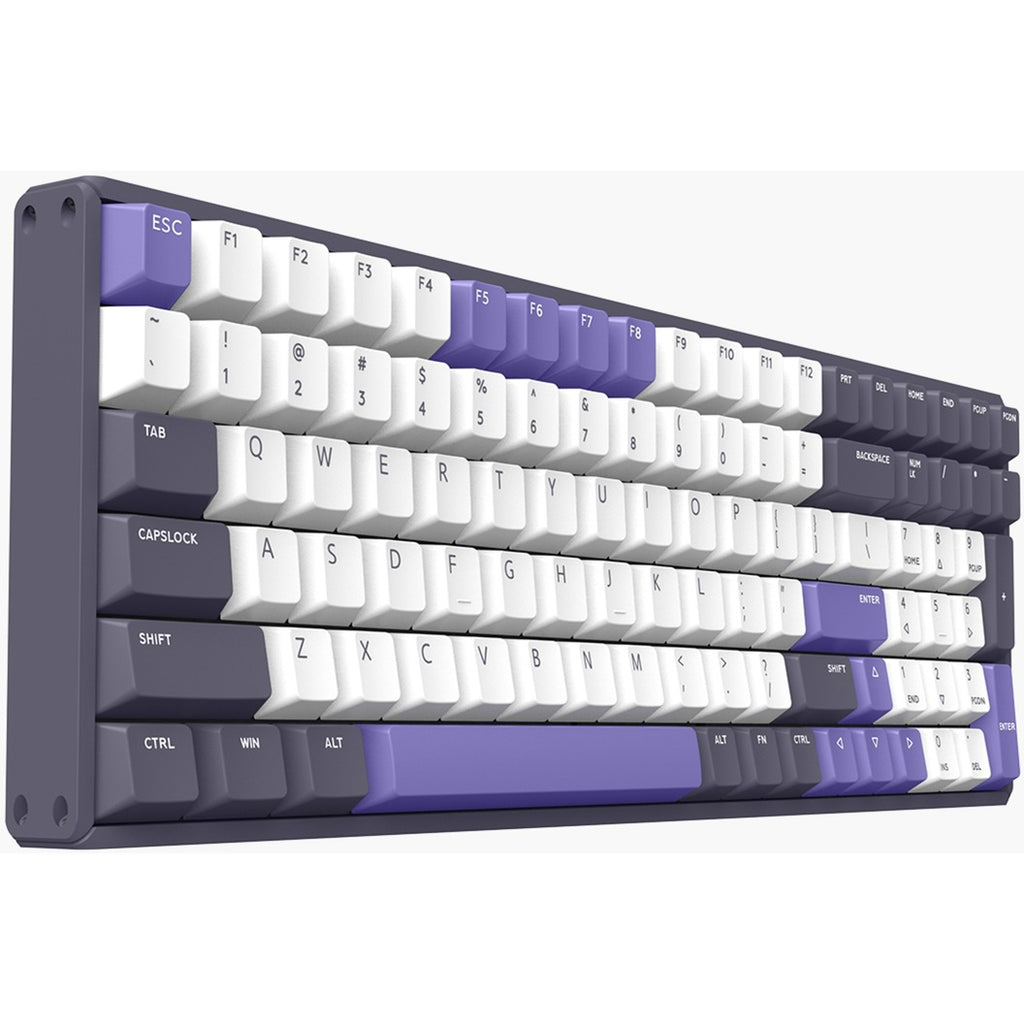 Iqunix f97 lavandin wireless mechanical keyboard (lavendel, us lay-out (qwerty), cherry mx brown, 96%, rgb leds, hot-swappable, pbt, 2.4ghz | bluetooth 5.1 | usb-c)