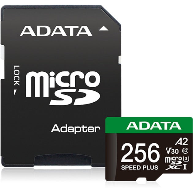 Adata speed plus microsdxc 256 gb geheugenkaart (uhs-i u3, class 10, v30, a2)