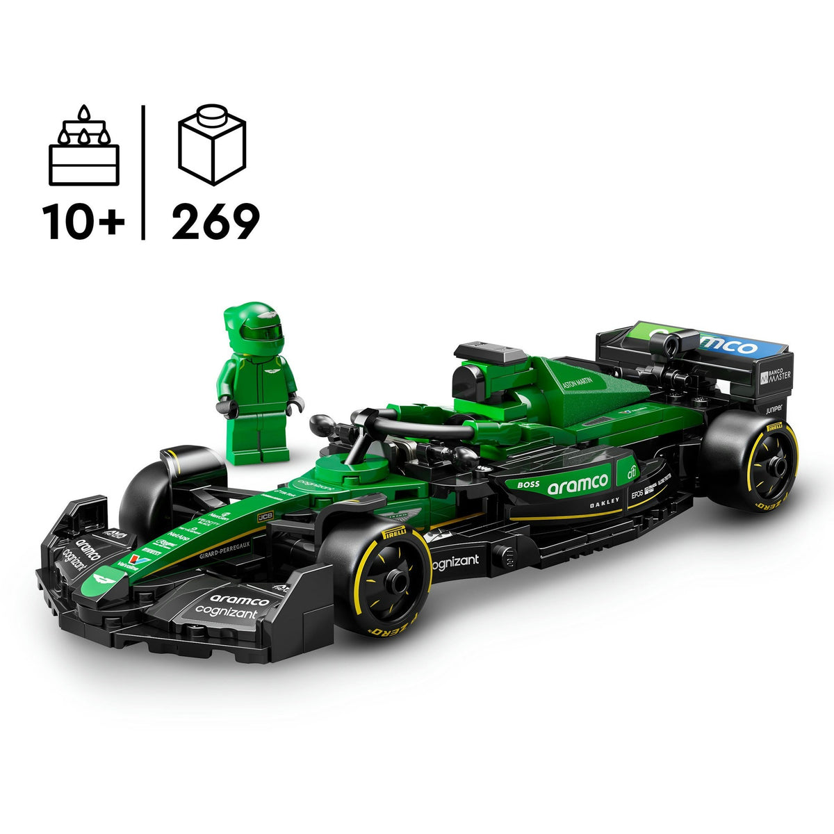 Lego speed champions aston martin aramco f1 amr24 racewagen set - 77245
