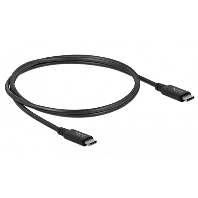 Delock usb4 40 gbps coaxial coax kabel (zwart, 0,8 meter)