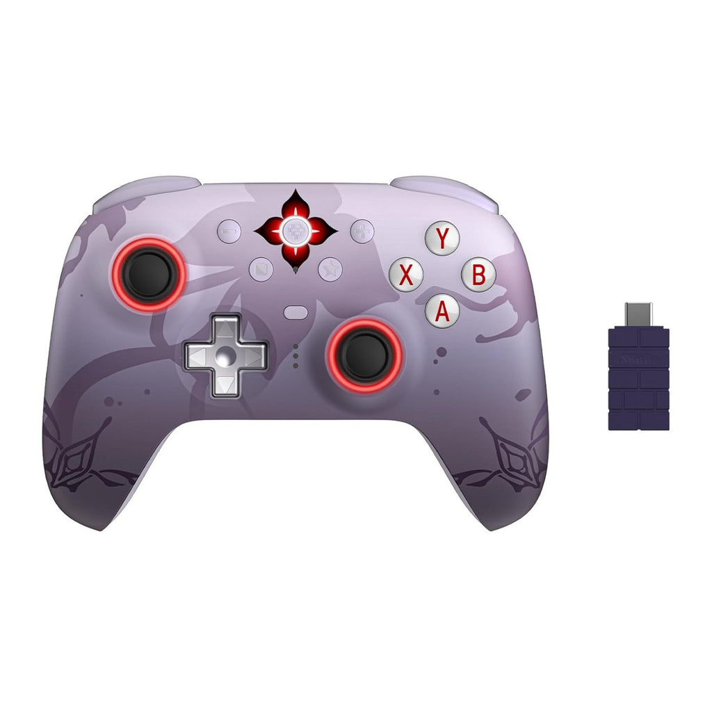 8bitdo ultimate 2 wireless controller - honkai: star rail - evernight (donkerpaars, 2.4 ghz bluetooth, usb, pc)