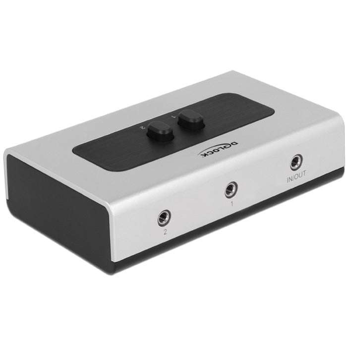 DeLOCK-Schalter, 3,5-mm-Stereo-Klinkenbuchse, 2 Anschlüsse, manuell, bidirektional