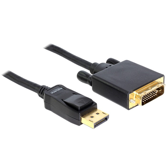 Delock displayport > dvi 24+1 kabel (zwart, 3 meter)
