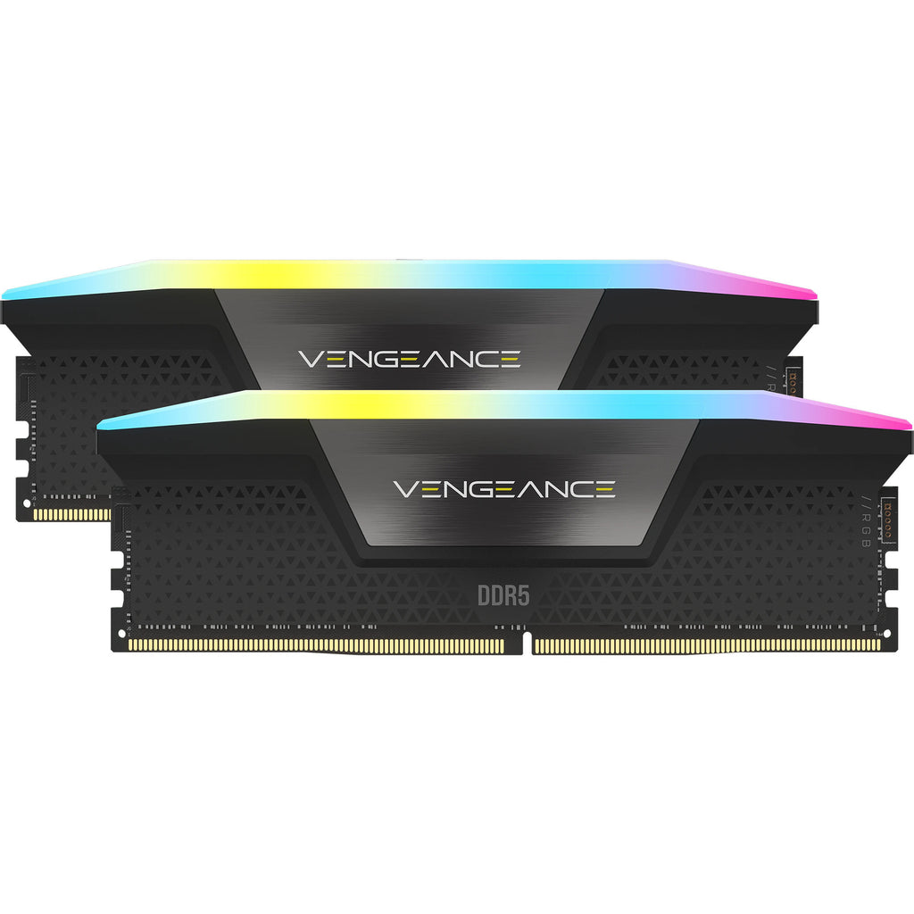 Corsair vengeance rgb 32 gb ddr5-6000 (2x 16 gb) werkgeheugen (zwart, cmh32gx5m2b6000c38, xmp 3.0)