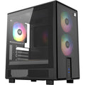 Xyz pc gear atom midi tower behuizing (zwart | 2x usb-a | 1x usb-c | tempered glass)