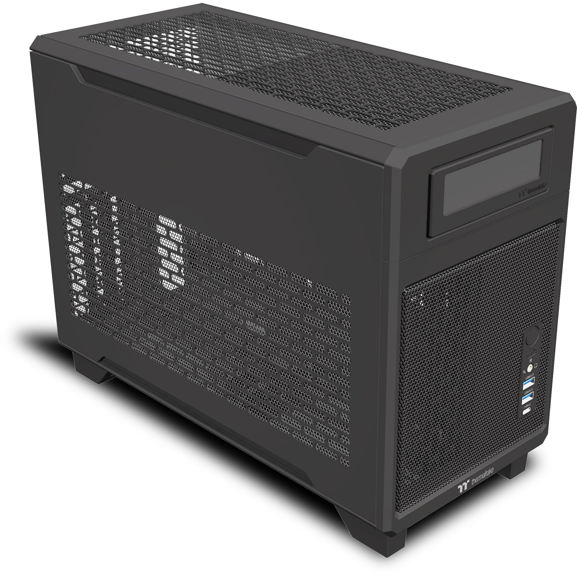 Thermaltake tr100 mini tower behuizing (zwart | 2x usb-a | 1x usb-c)