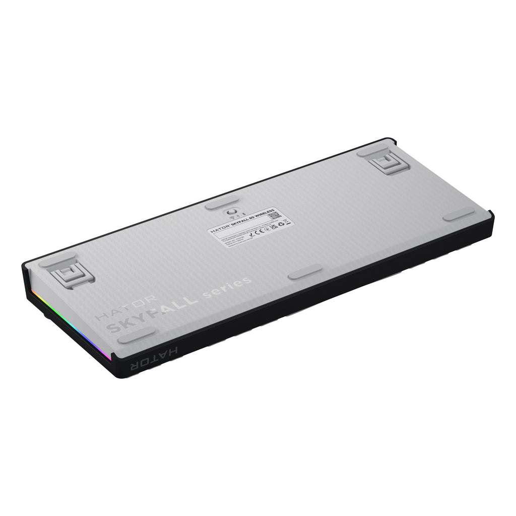 Hator skyfall wireless rgb mechanisch gaming toetsenbord (zwart, us lay-out (qwerty), hator aurum lemon, 80% (tkl), rgb, double shot abs, hot-swap, 2.4ghz | bluetooth | usb-c)