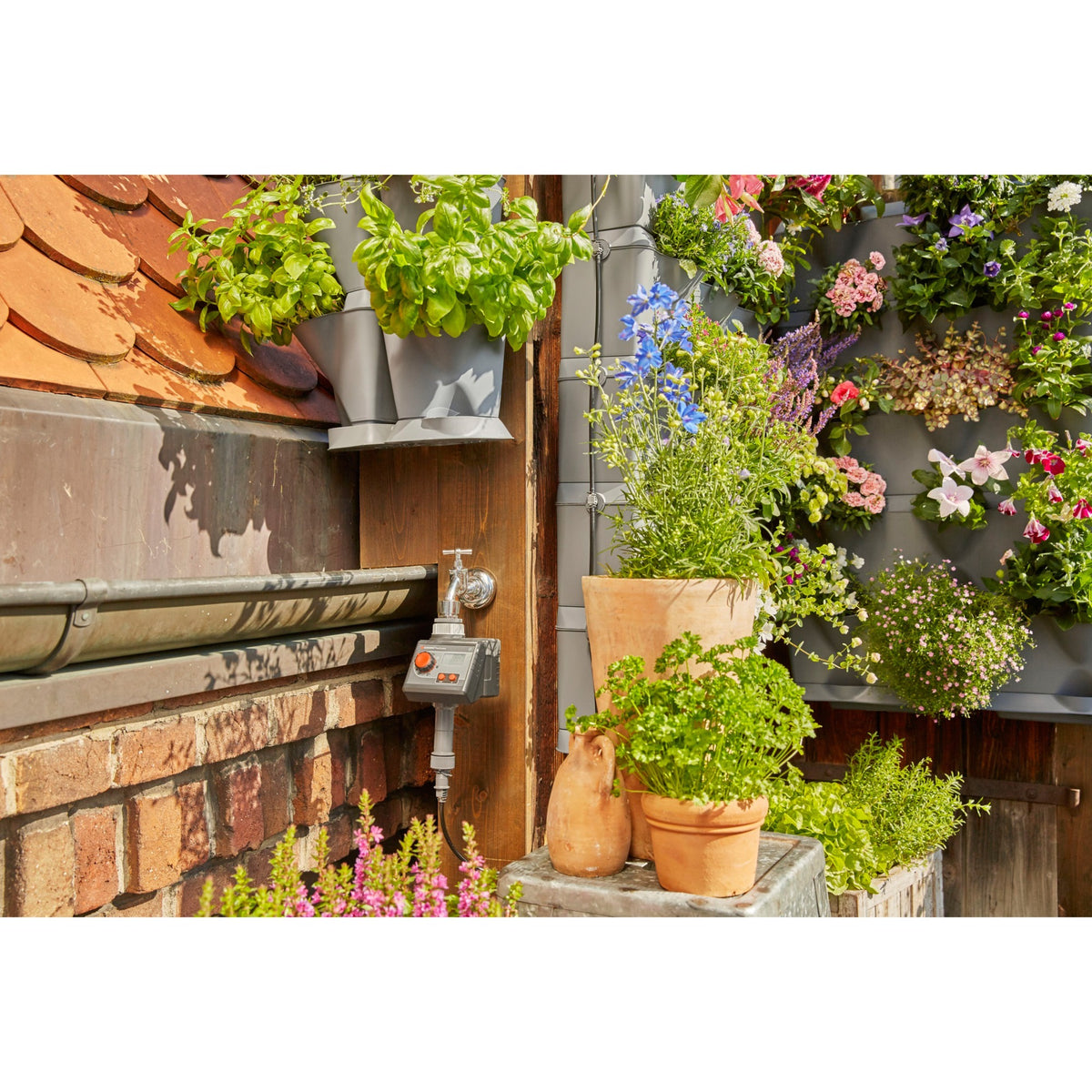 GARDENA NatureUp! Waschset Vertikaler Wasserhahn