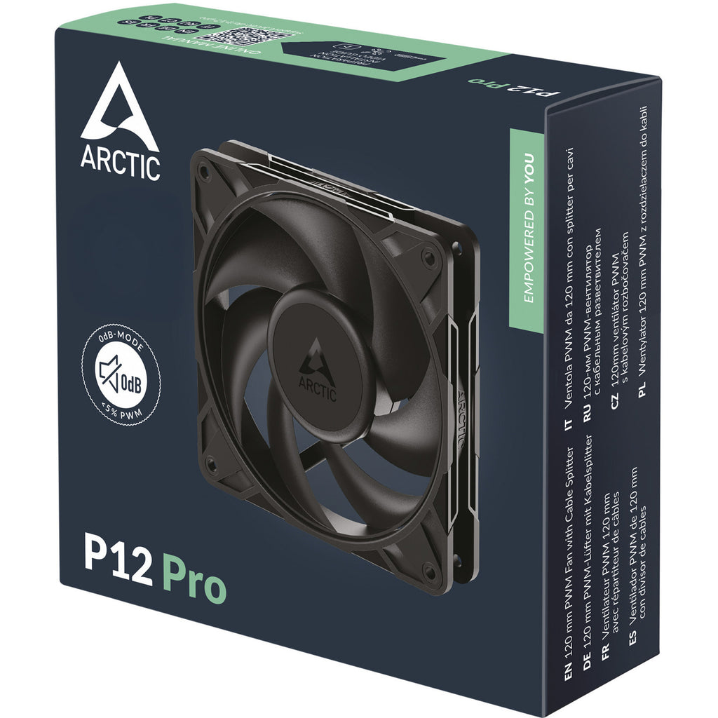 Arctic p12 pro case fan (zwart, 120 x 120 x 25 mm, pwm)