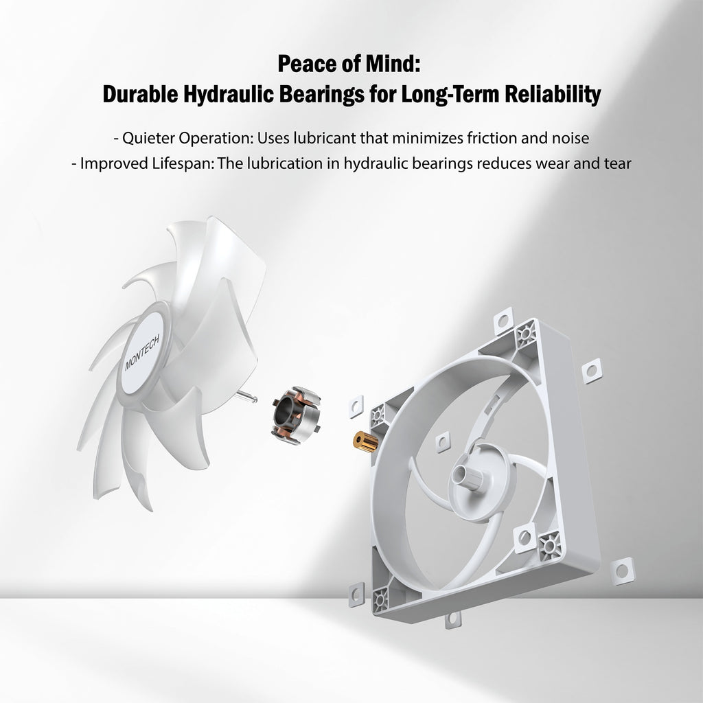 Montech gf120 argb pwm 3 in 1 pack case fans (wit, 3 stuks, 120 x 120 x 25 mm)