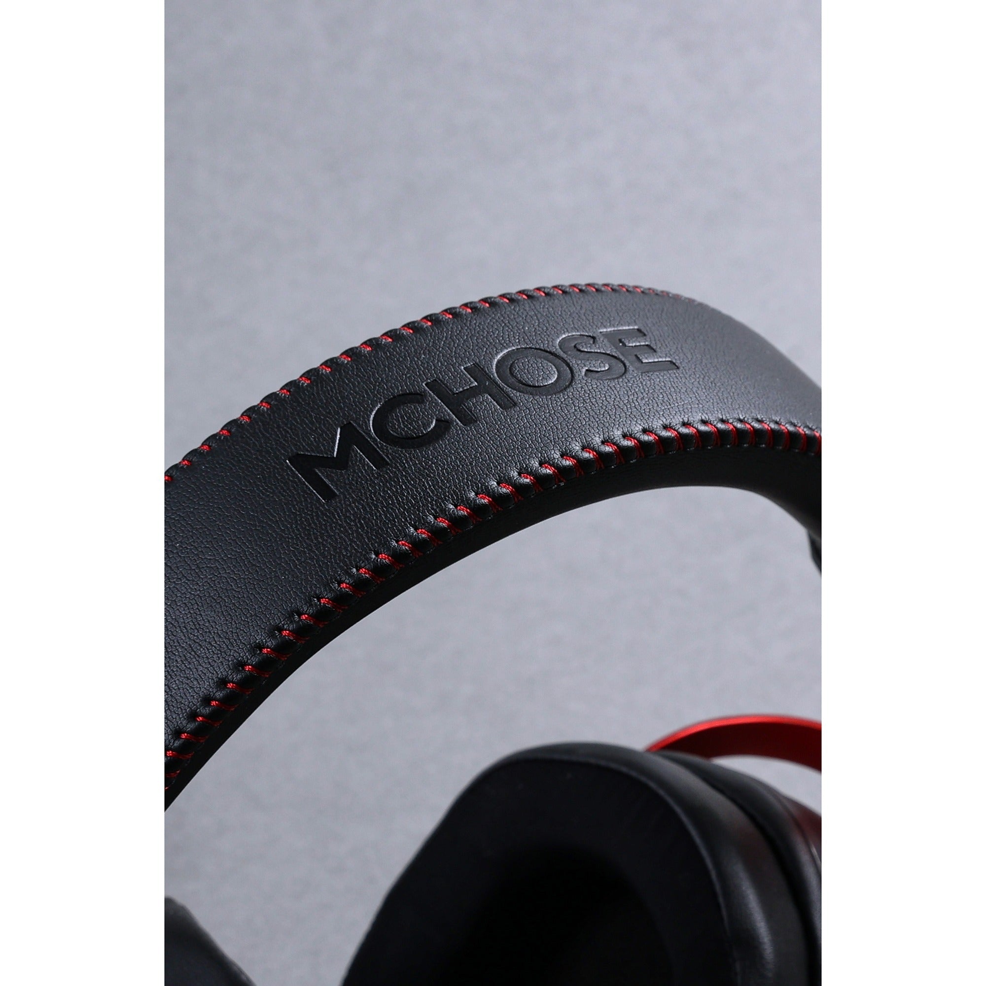 Mchose s9 pro wireless over-ear gaming headset (zwart rood, pc laptop playstation switch smartphone, 2.4g bluetooth wired type-c )