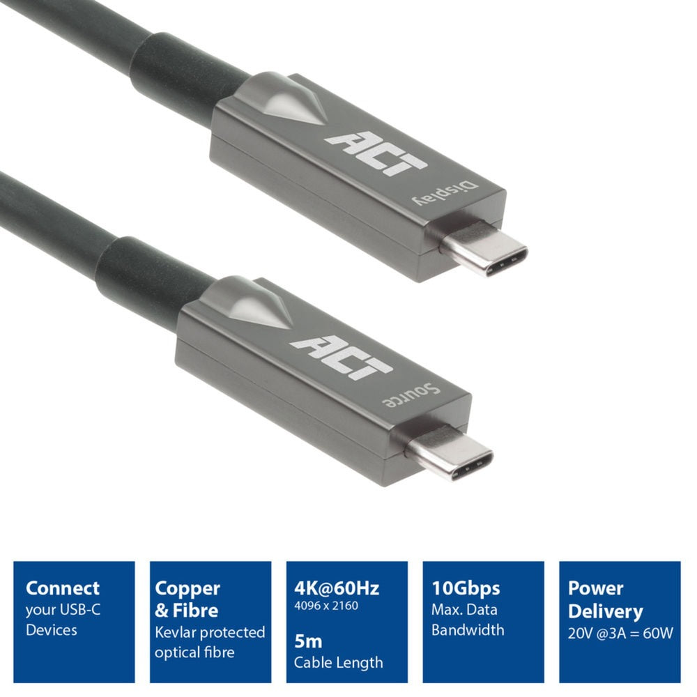 ACT Connectivity USB-C 3.2 Gen2 Aktiver optischer Kabelanschluss (AOC)