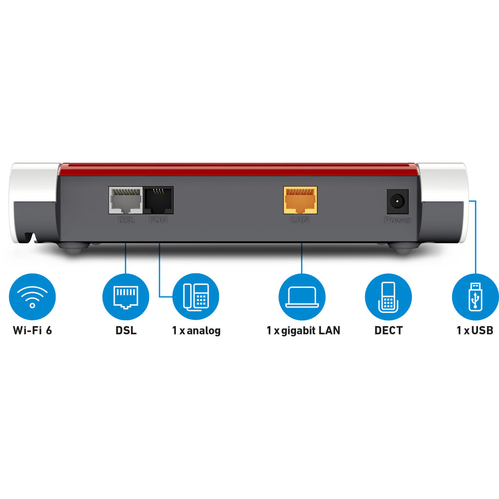 Fritz! box 7510 edition international router (rood)