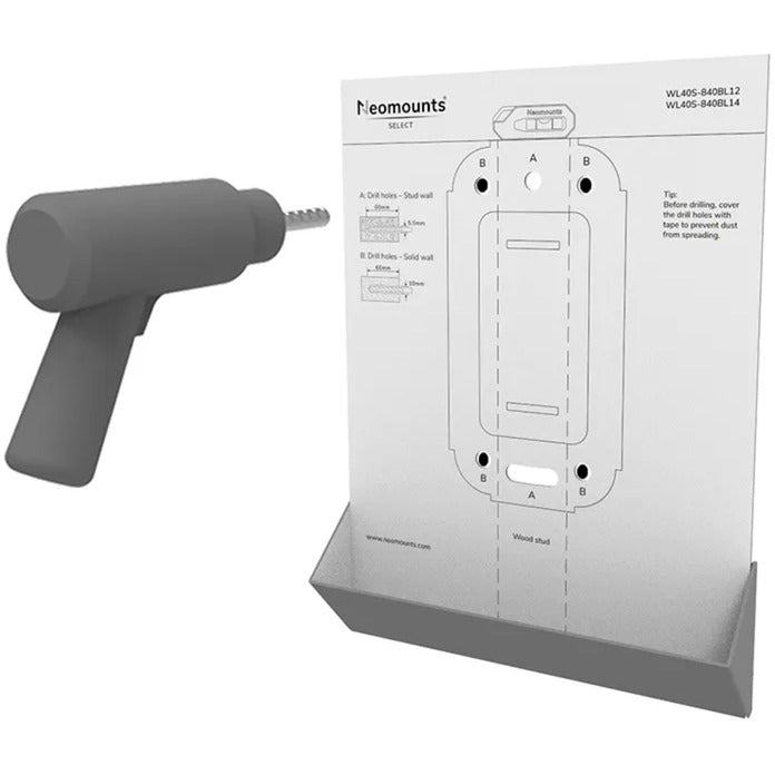 Neomounts select wl40s-840bl12 tv wandsteun bevestiging (zwart)