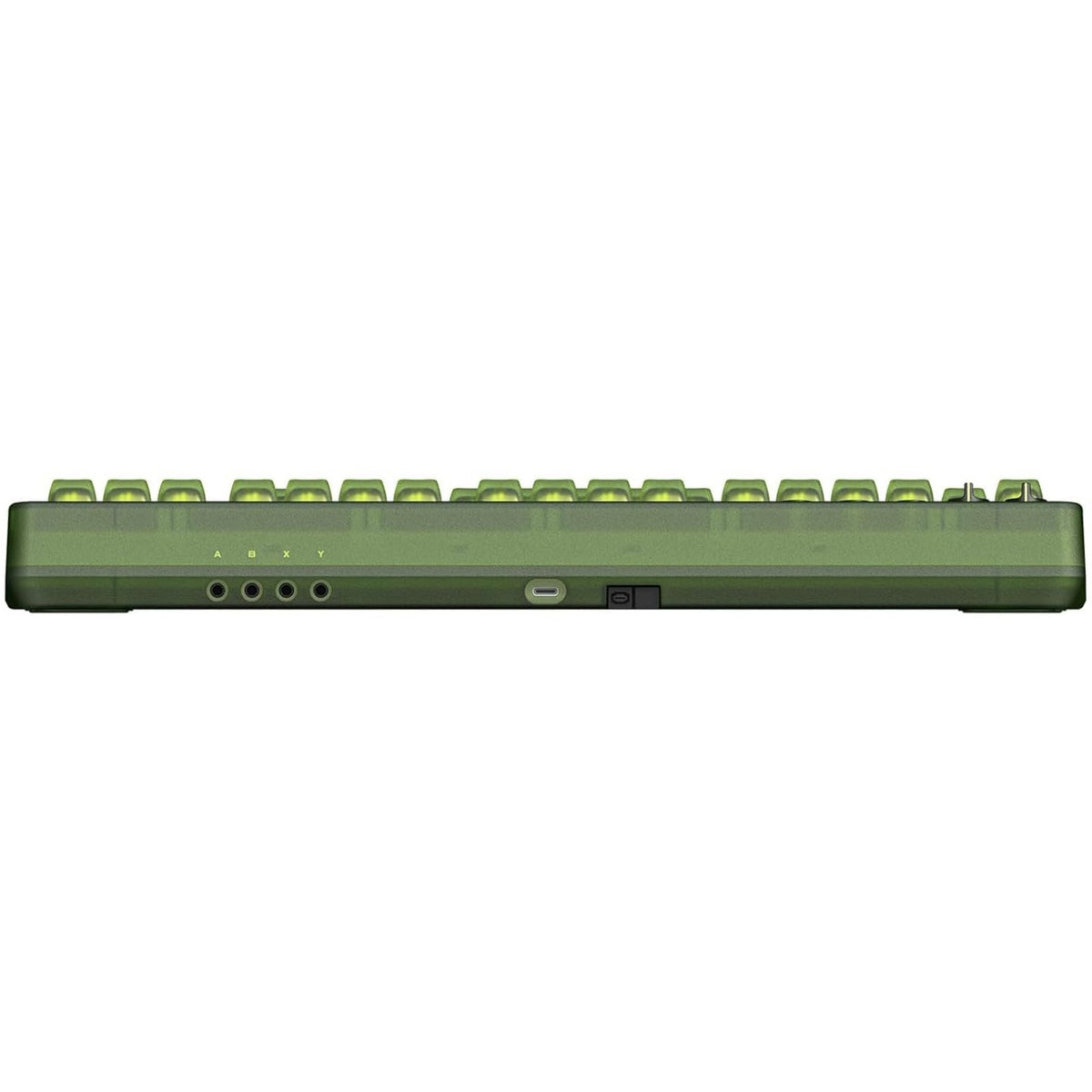 8bitdo retro 87 mechanical keyboard - xbox edition (groen, us lay-out (qwerty), kailh box jellyfish x, 80% (tkl), abs keycaps, bluetooth 5.0, wireless 2.4g, usb)