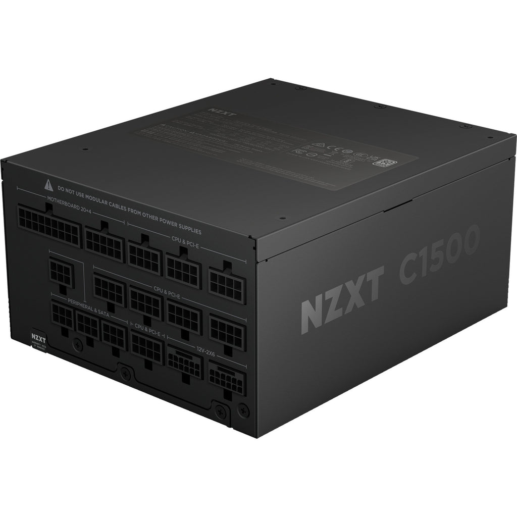 Nzxt c1500 platinum modulaire 1500 watt voeding (zwart, 2x 12v-2x6, 6x pcie)