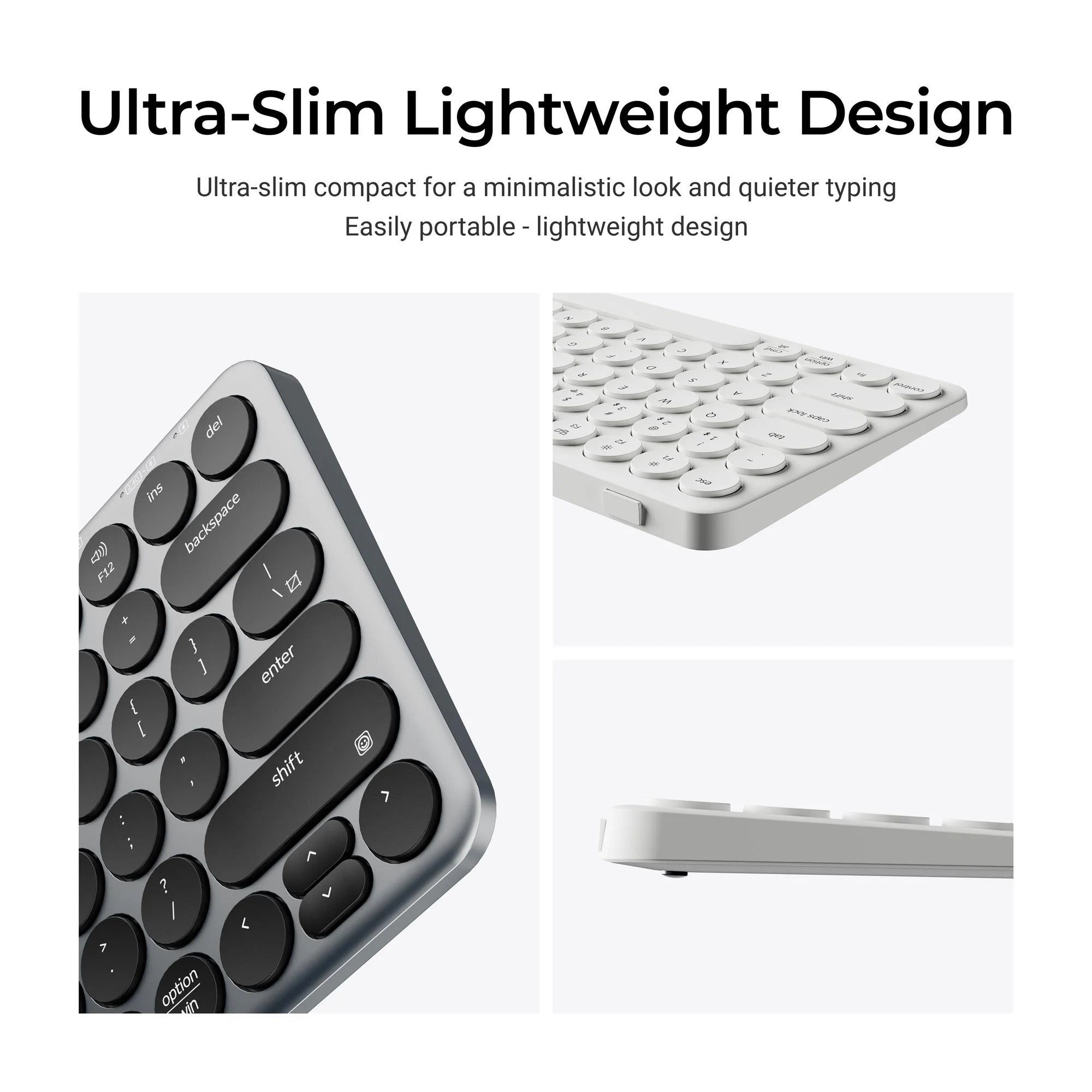 Keychron b3 pro-k1 toetsenbord (grijs, us lay-out (qwerty), scissor switches, 75%, abs keycaps, 2.4 ghz | bluetooth | usb)