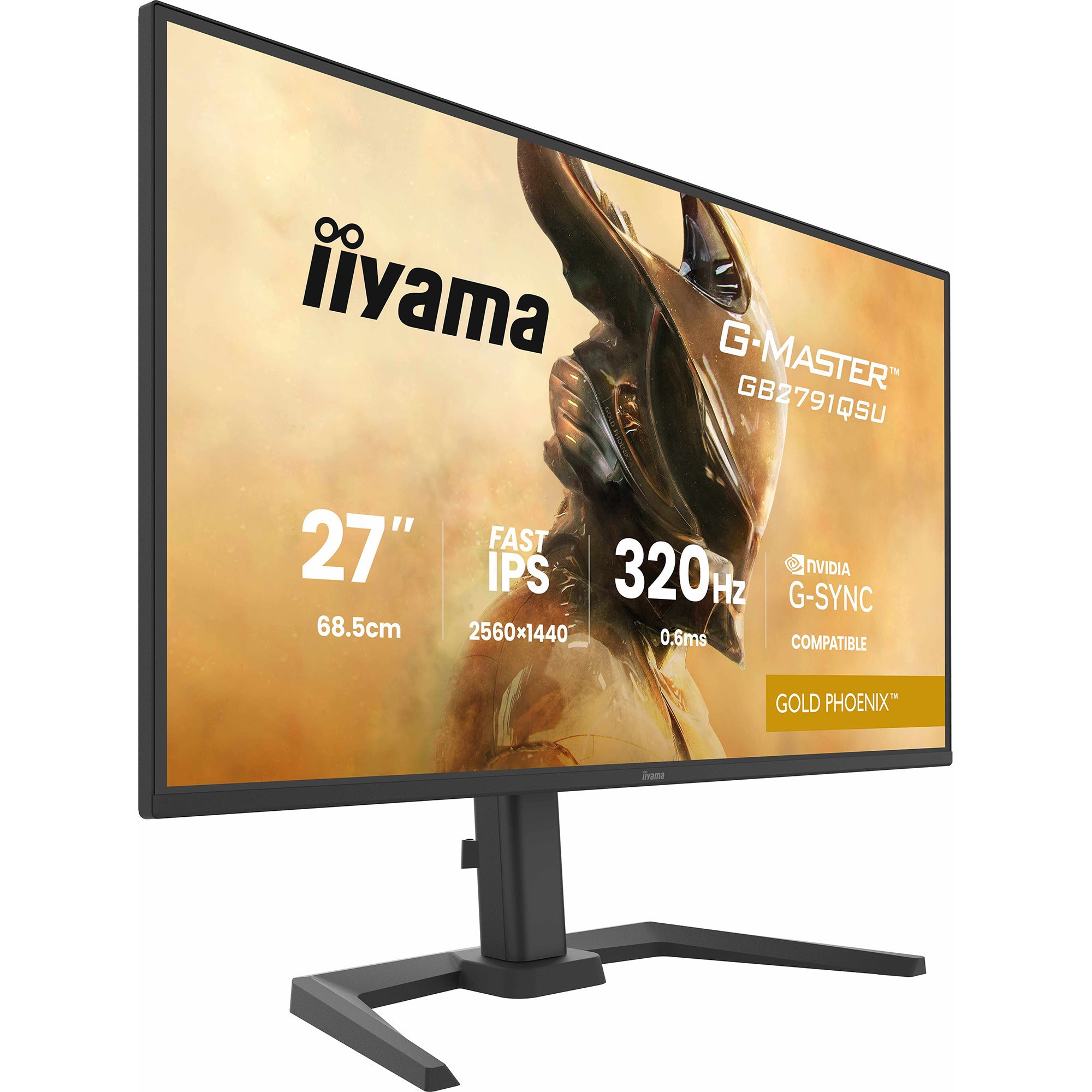 Iiyama g-master gold phoenix gb2791qsu-b1 27 gaming monitor (zwart (mat), 320 hz, hdmi, displayport, usb, audio)