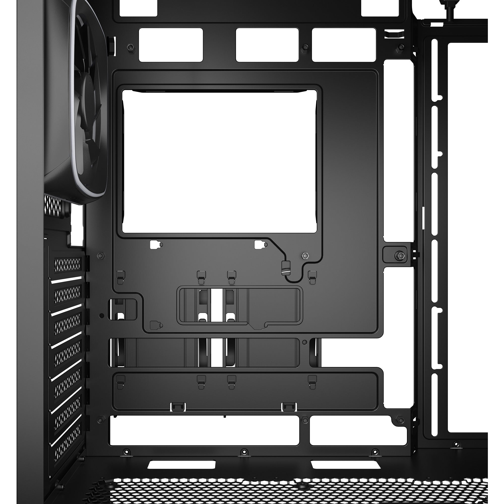 Sharkoon ak5g rgb midi tower behuizing (zwart | 2x usb-a | 1x usb-c | rgb | tempered glass)