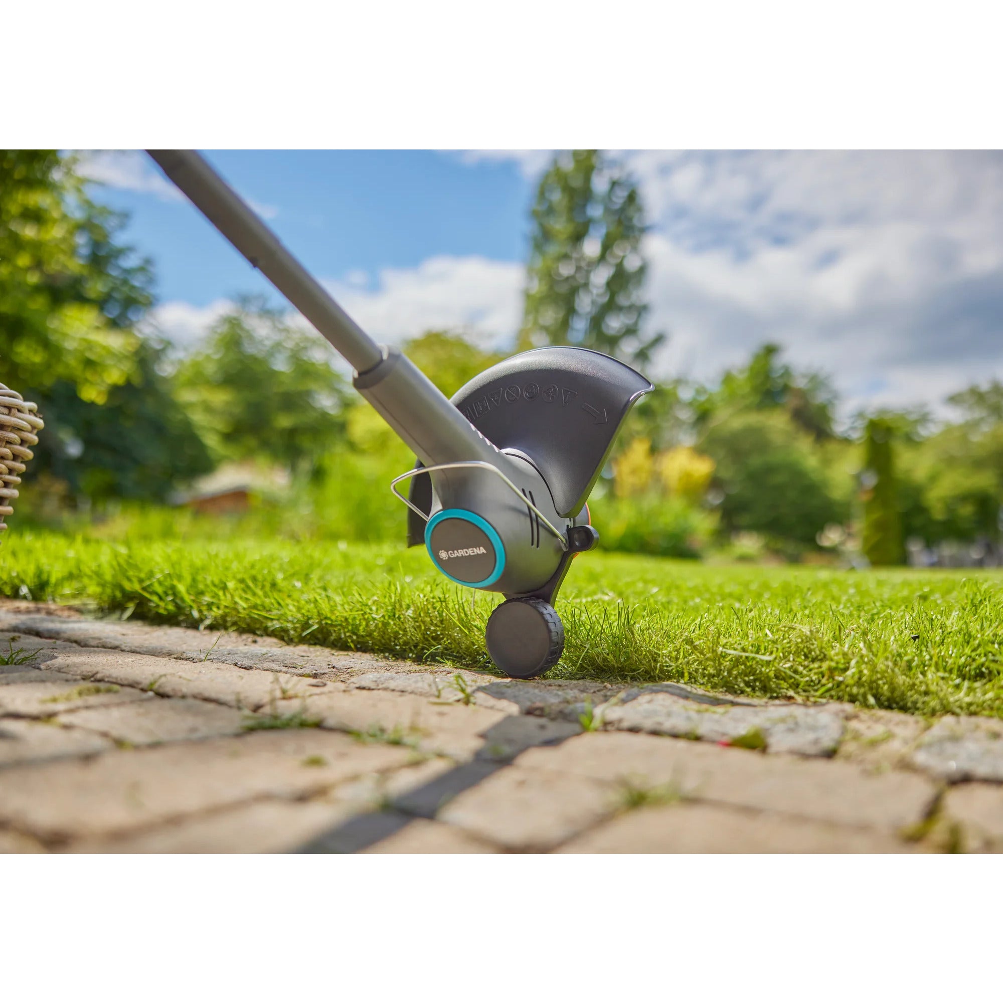 Gardena gazontrimmer easytrim 25 18v grastrimmer (grijs turquoise, accu en oplader niet inbegrepen)