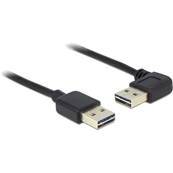Delock easy-usb-a 2.0 male > easy-usb-a 2.0 male kabel (zwart, 3 meter)