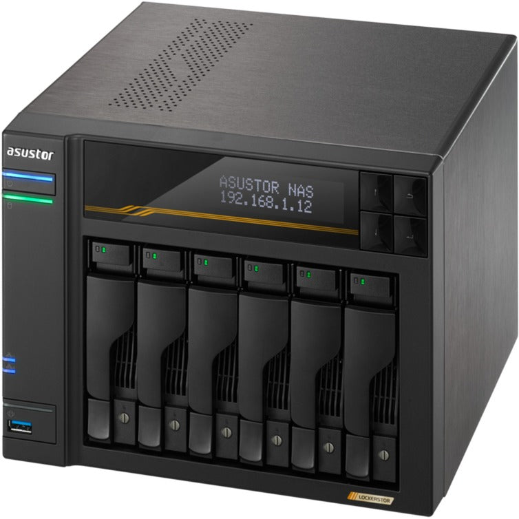 Asustor lockerstor 6 as6806t nas (zwart)