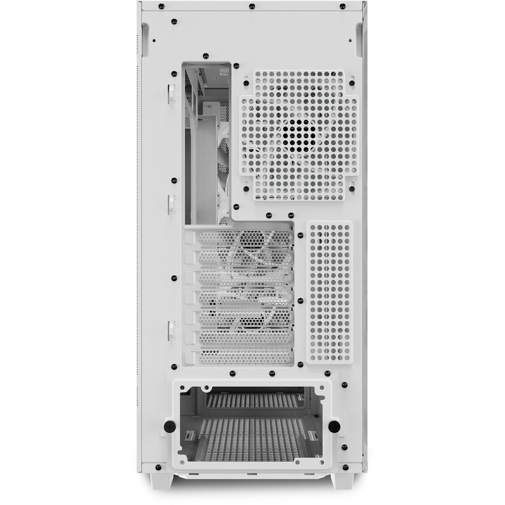 Sharkoon rebel c70g rgb midi tower behuizing (wit houtkleur | 2x usb-a | 1x usb-c | rgb | tempered glass)