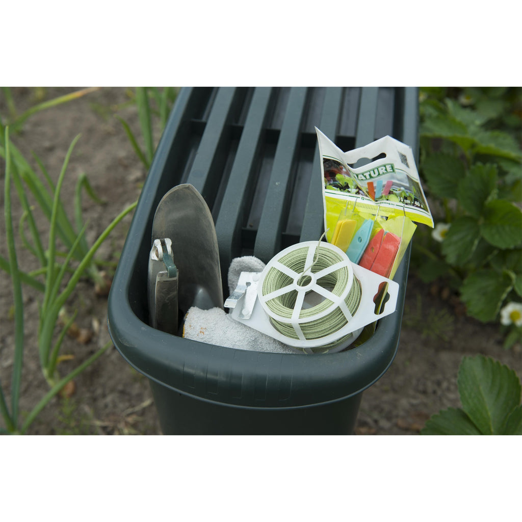Natur-Garten-Kniebank 2-in-1 65,5 x 25 x 34 cm grün