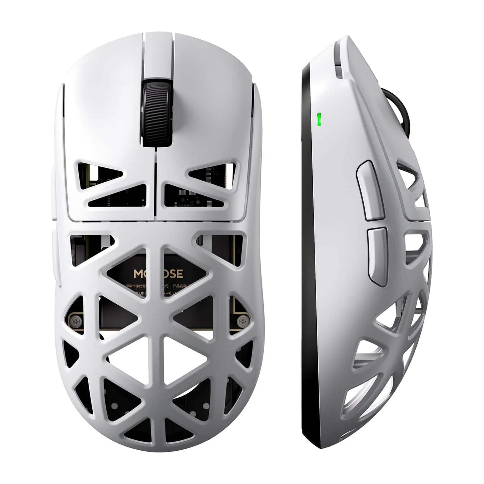 Mchose a7x ultra magnesium alloy wireless gaming mouse (wit, tot 40.000 dpi, 2.4 ghz usb-c bluetooth)