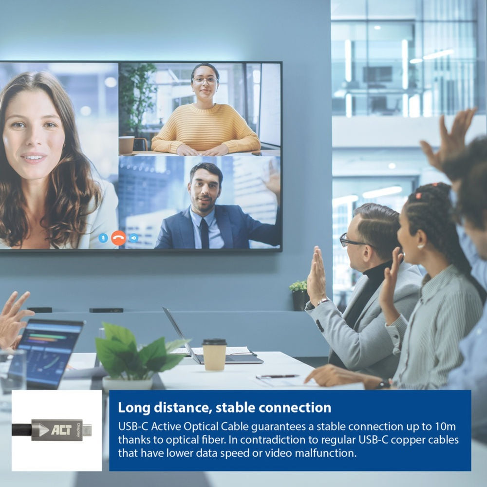 ACT Connectivity USB-C 3.2 Gen2 Aktiver optischer Kabelanschluss (AOC)