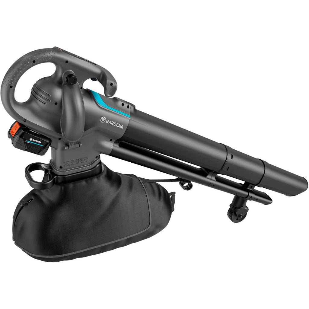 Gardena stofzuiger -blazer powerjet collect bladzuiger bladblazer (grijs zwart, 18v p4a-accu en oplader inbegrepen)