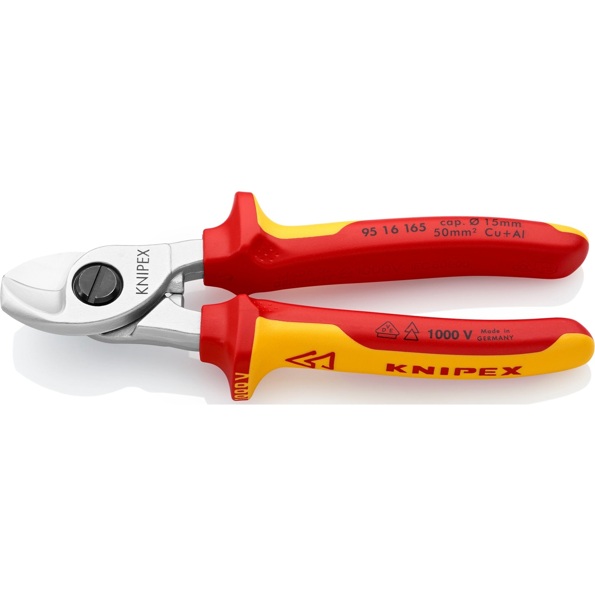 Knipex 95 16 165 kabelschaar vde - professioneel en krachtig knipgereedschap