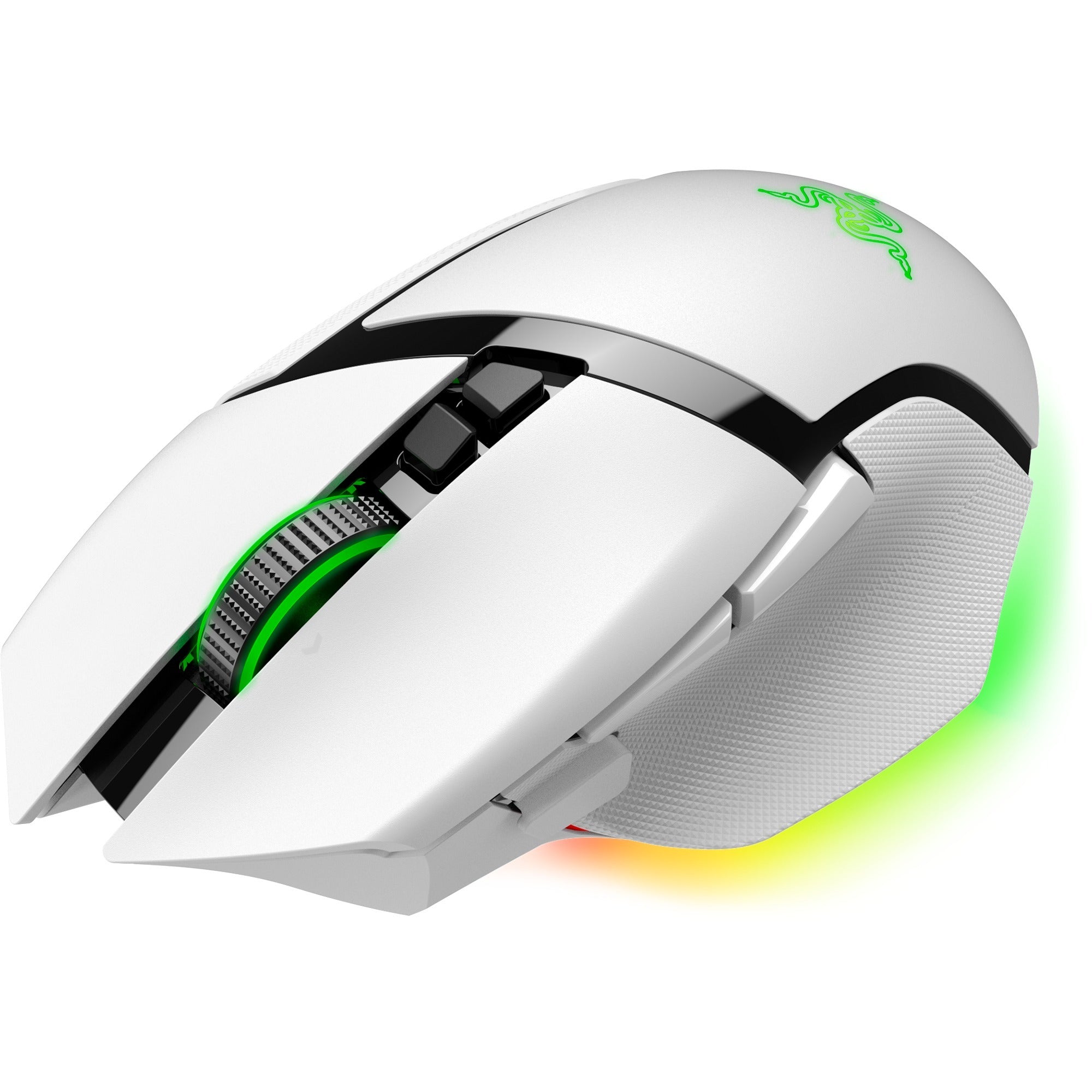 Razer basilisk v3 pro gaming muis (wit, usb bluetooth hyperspeed wireless, 30.000 dpi, chroma rgb)