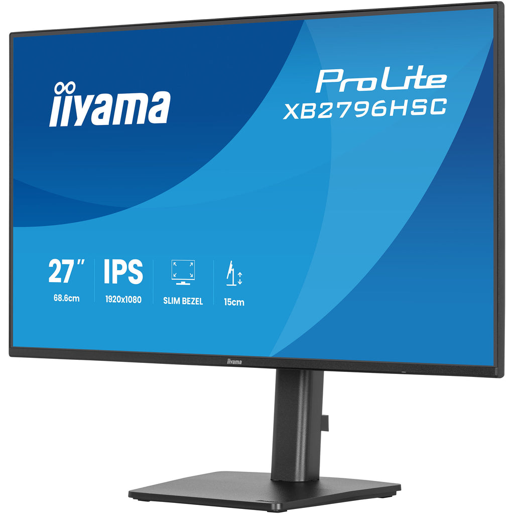 Iiyama prolite xb2796hsc-b1 27 monitor (zwart (mat), 144 hz, hdmi, usb-c, audio)