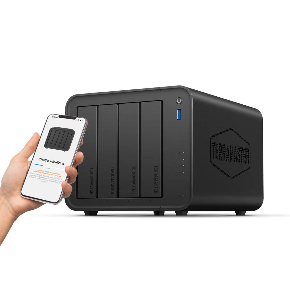 Terramaster f4-425 nas (zwart, 1x 2.5gbe, hdmi, usb)